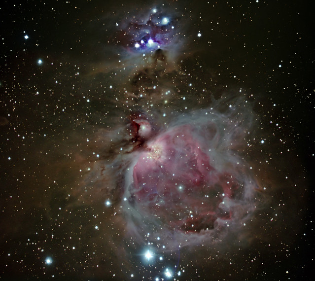 Messier 42, The Great Orion Nebula and NGC 1973/1975/1977, The Running Man Nebula