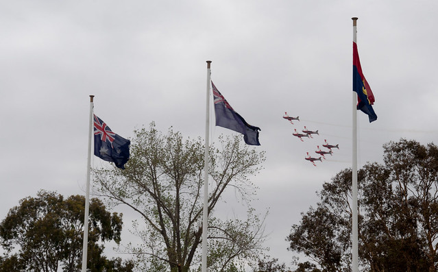 RAAF Roulettes over Melbourne on Australia Day 2013