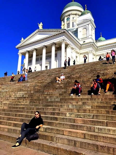 Granite Stairs Of The Helsinki Cathedral Stairway.