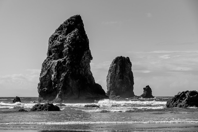 The Needles, Haystack Rock, Cannon Beach, Oregon, USA