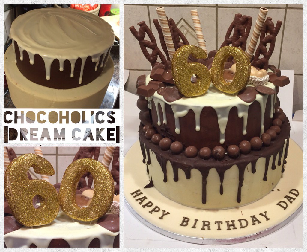 Chocoholics Dream Cake 60th Birthday Cake Two Tier Choco Flickr