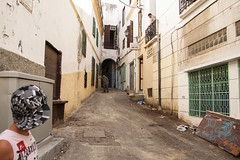Leaning in a Tangier alley