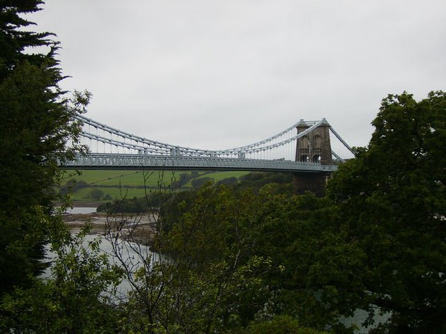 Caernarvonshire Menai Bridge From Bangor