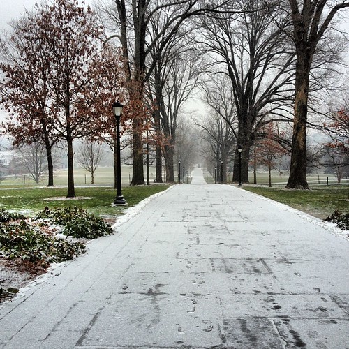 Snowy Monday morning at Swarthmore