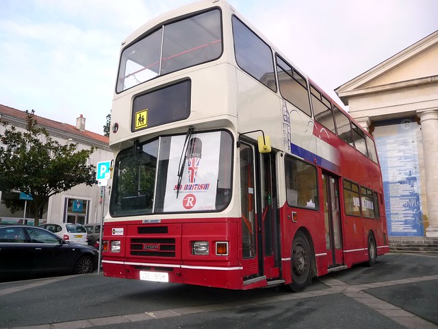 Beautiful old Leyland bus on Theatre Square, La Roche sur Yon