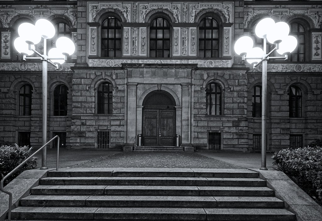 Entrance ETH | Architecture Zürich ETH B&W Night Light | Adrian Hu | Flickr