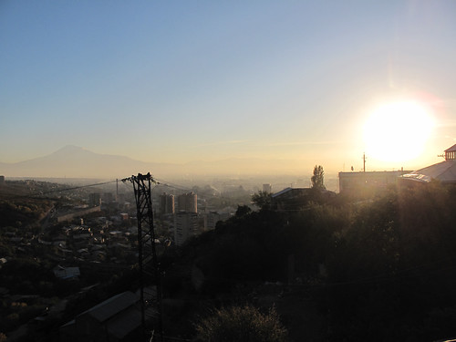 Armenia01__8748 by sbamueller, view over Yerevan with sunsetarmenia yerevan studytrip