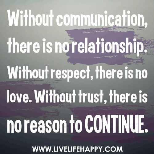 A when in relationship is no trust there No Trust