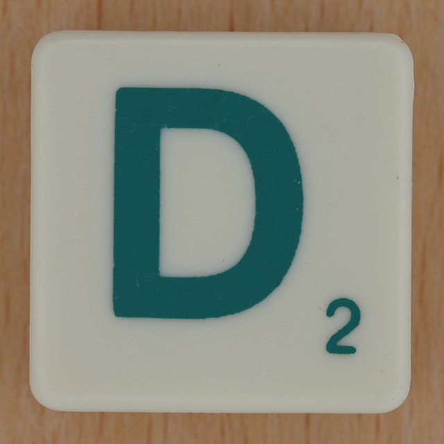 Scrabble Green Letter D