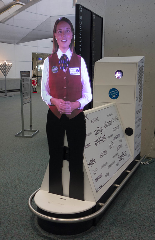 Airport Virtual Assistant Hologram at Newark Liberty International Airport