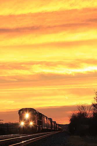 sunset trains canadiannational durandmichigan