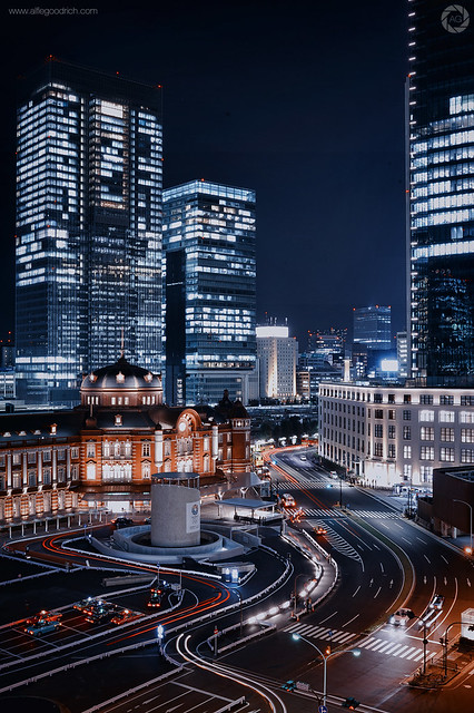 The Restored Tokyo Station Building At Night