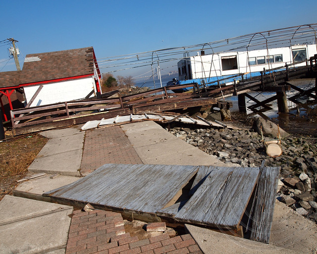 2012 Superstorm Sandy Aftermath - Binghamton Ferry Boat Walkway, Edgewater, New Jersey
