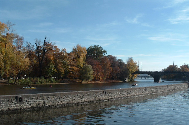 Prague autumn and Vltava