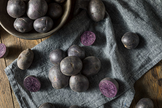 Raw Organic Purple Baby Potatoes