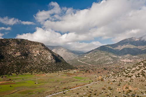 field clouds greece valley moutain argos peloponnisos