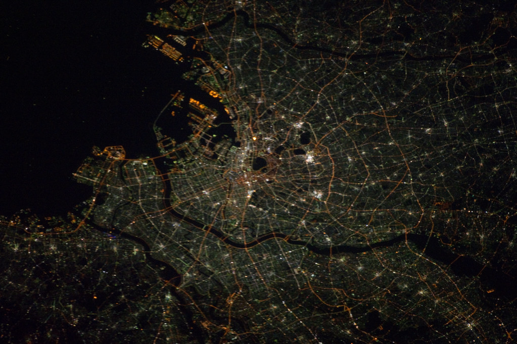 Tokyo at Night (NASA, International Space Station, 11/14/12)