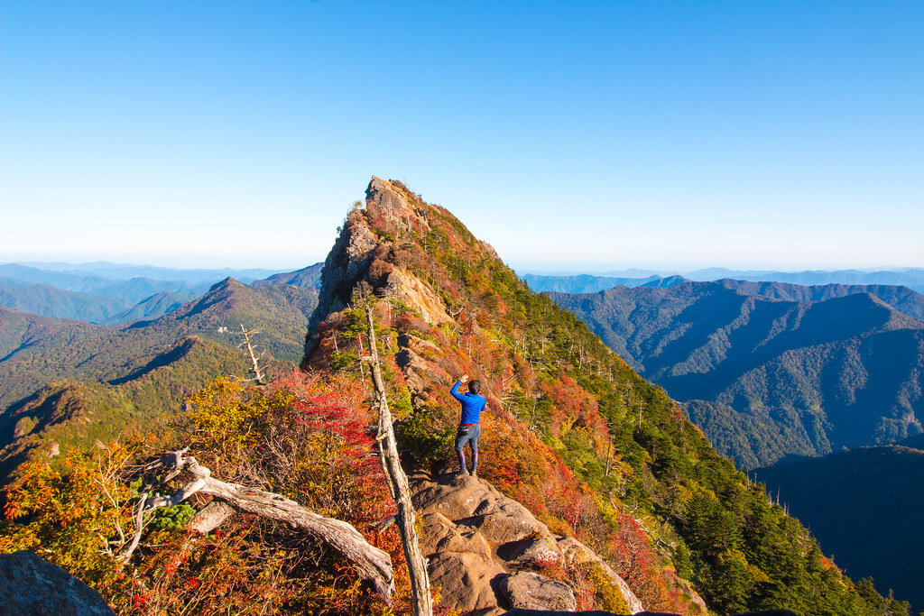 紅葉の石鎚山