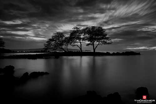 ocean longexposure trees sunset bw hawaii blackwhite nikon silhouettes maui le fullframe fx d800 makena nikond800 nikkor1635mmf4lens