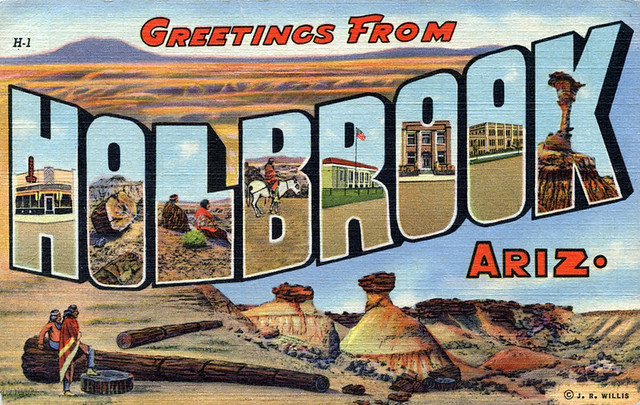 Greetings from Holbrook, Arizona - Large Letter Postcard