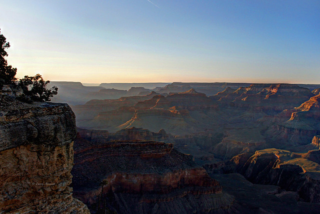 Grand Canyon-Yavapai Point Sunset Shadows-AZ 00705