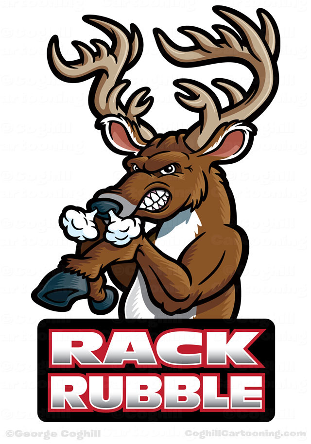 Angry Deer Cartoon Character Logo - Rack Rubble | Cartoon de… | Flickr