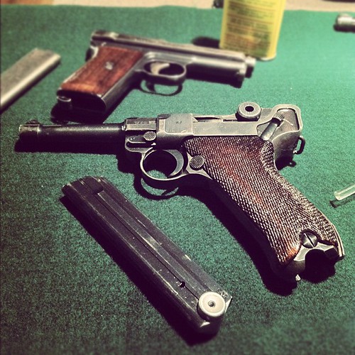 Shot and cleaned these today.  German Mauser and the Luger that jammed to save Sergeant Hollar's life.  Most valued possession. | by Kyle_Hollar