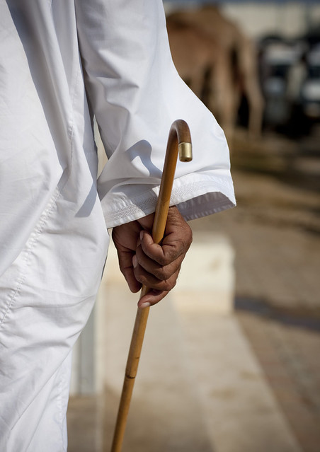 Man Holding A Walking Stick, Sinaw, Oman