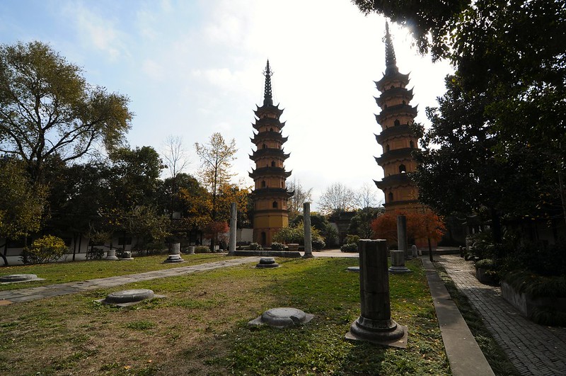 Twin Pagodas, Luohanyuan, Suzhou, China