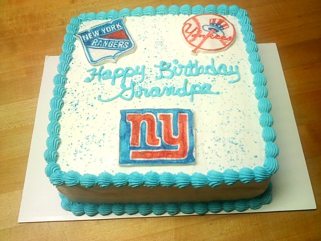 NY Sports fan cake