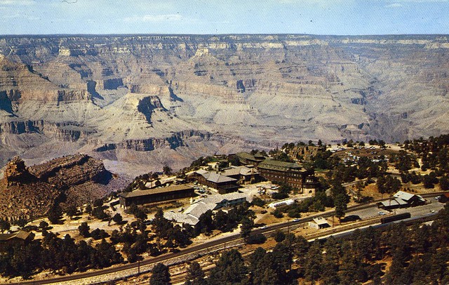 Aerial View of El Tovar Hotel Grand Canyon National Park AZ