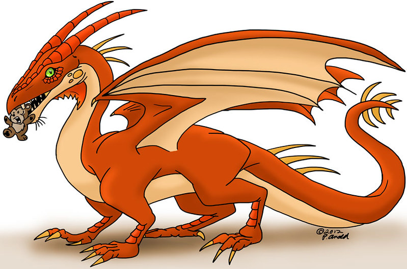 Disney Dragon | Pencil drawing inked and painted in Photosho… | Flickr