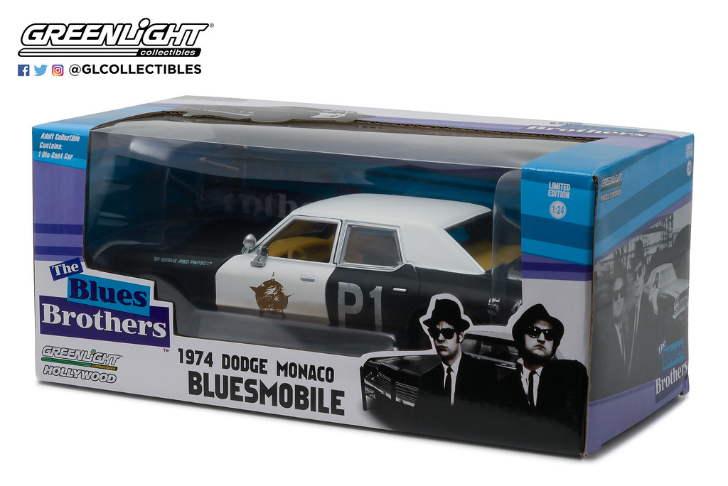 Green Light 84011 1:24 1974 Dodge Monaco Bluesmobile Blues Brothers