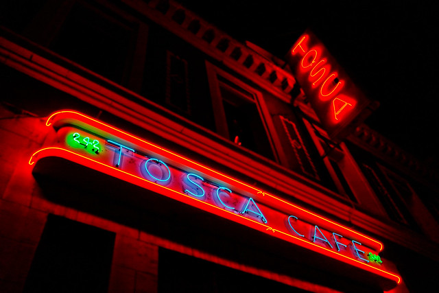 Tosca Cafe Neon Signs, North Beach in San Francisco