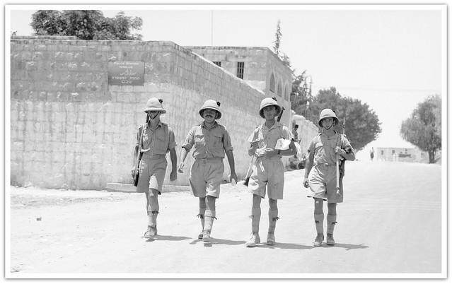 British soldiers of the Black Watch  in Nablus, Palestine - circa 1938