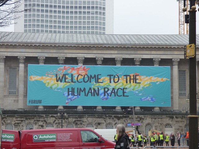 Preparing for Birmingham 2022 in Victoria Square, Birmingham - Welcome to the Human Race