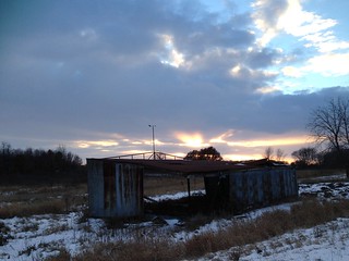 Sunset and Abandoned Shed, Columbia, Wisconsin 20131217