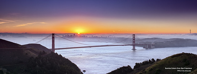 Sunrise colors over San Francisco