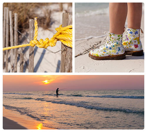 ocean flowers sun gulfofmexico water sunrise fence boot 50mm fisherman sand shoes dunes whitesand drmartens destinflorida drmartensboots canon50mmf12 5dmarkii canon5dmarkii yellowknot floralbootstyle floralboot