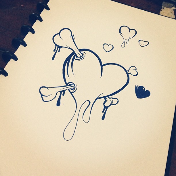 Oh love #drawing #spidol #hati #blonk #sketch, Eno FFD