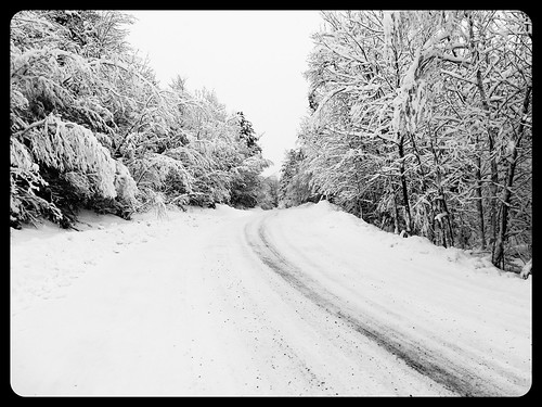 road winter snow cold rural landscape december country