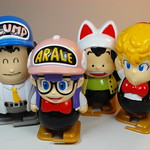 Bandai – Vintage Plastic Wind Up – Dr. Slump, Arale Chan, Pisuke & Akane (Dr.スランプ, アラレちゃん, ピースケ & あかね) – Close Up