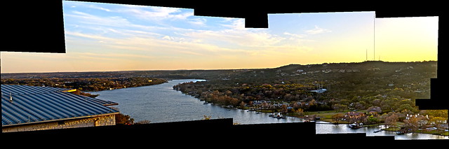 View of the Colorado River from Mt. Bonnell, Austin, TX