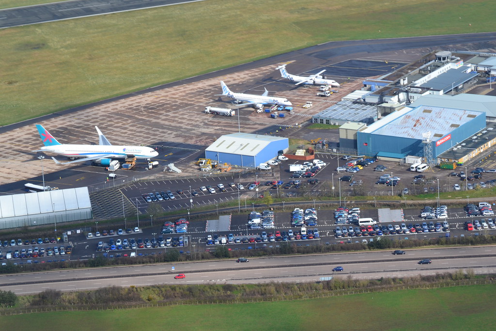 Aerial view of the Exeter Airport Apron Area graced by the… | Flickr