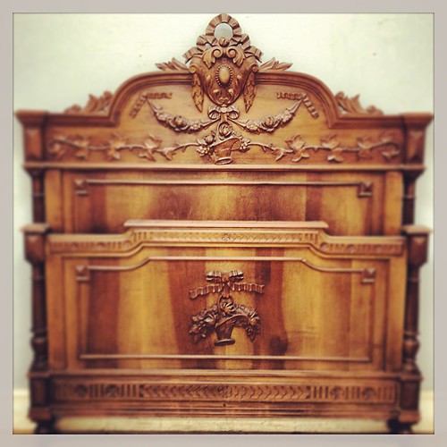 On and on and Henri on, Decorative antique french Henri II bed in walnut. 