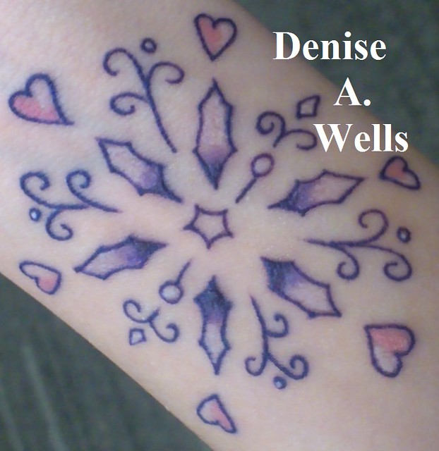 Custom Snowflake Tattoo Design by Denise A. Wells