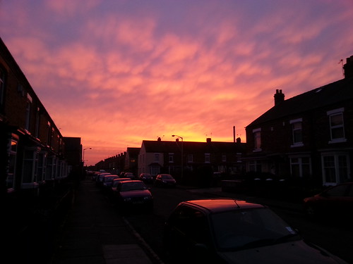 street colour silhouette sunrise dawn pastel darlington denes