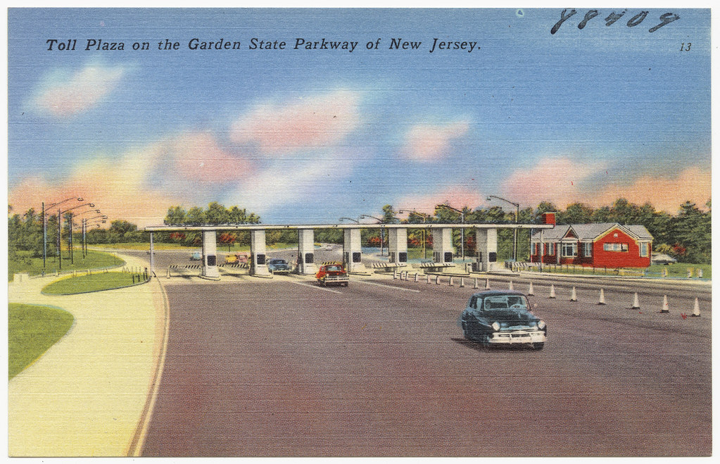 Toll plaza on the Garden State Parkway of New Jersey