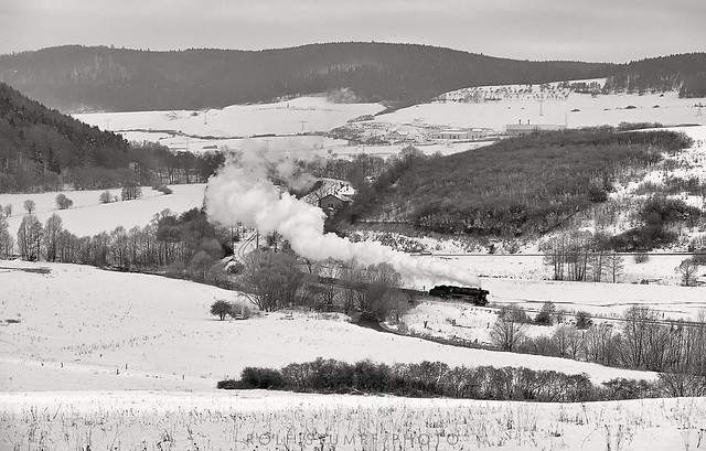 Steam freight in winter