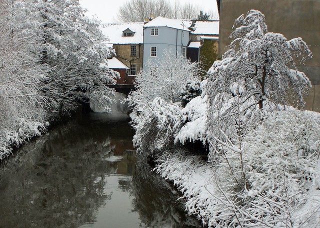 Snow View of Frome Town Bridge